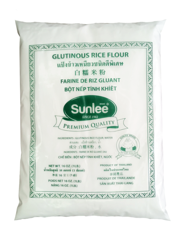 Harina de arroz glutinoso sunlee x 454 gr
