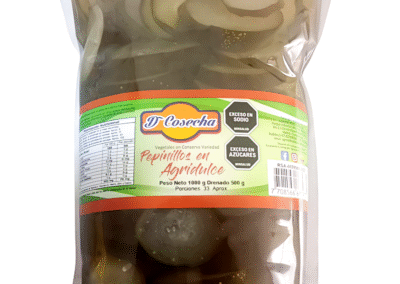 Pepinillos agridulces tajados x 1 Kg