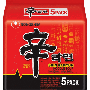Ramen Nongshim Noodle soup x 5 und (120 gr)