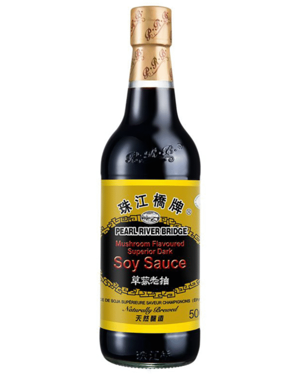 Salsa de soya oscura con sabor champiñón x 500 ml
