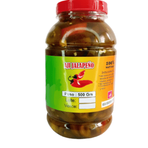 Ají jalapeños tajados en salmuera x 500 gr