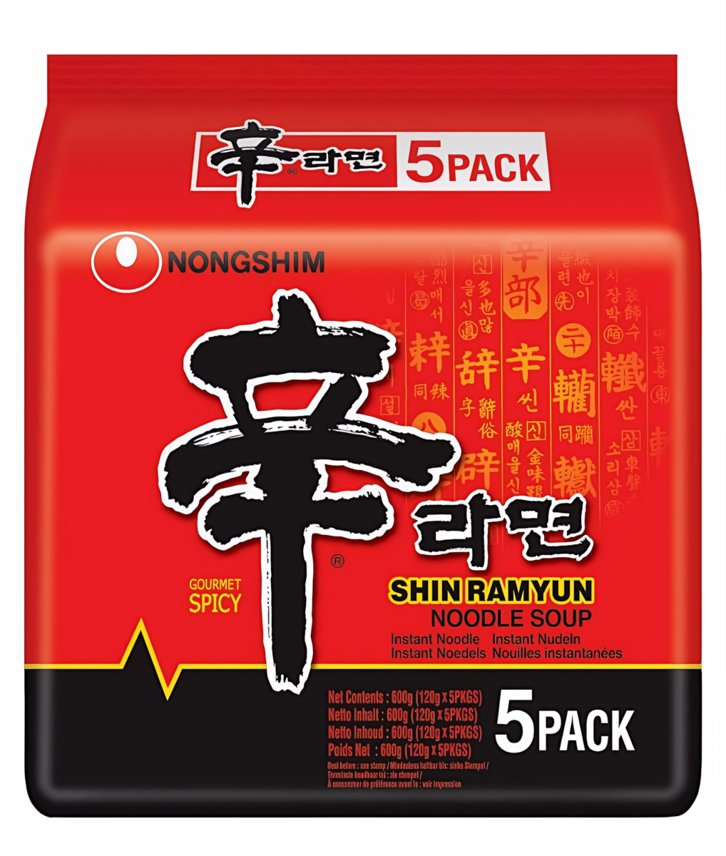 Ramen Nongshim Noodle soup x 5 und (120 gr)